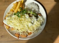 Mátrai Borzaska fokhagymás tejföllel, reszelt sajttal